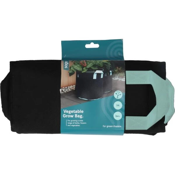 Sogo Plantzakken Voor Groenten - 24 L 5 Sogo Plantzakken Voor Groenten - 24 L - Afbeelding 3