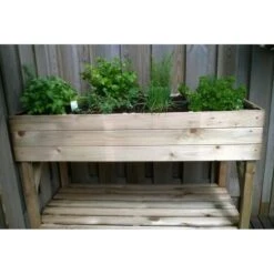 Verhoogde Moestuinbak - 120 × 60 × 86,5 Cm -Tuinadvies kweektafel hout naturel 1535801203 1 600
