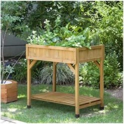 Vegtrug Kruidentafel 58 × 78 × 80 Cm - Naturel -Tuinadvies plantentafel kruidentafel 1540759277 1 600