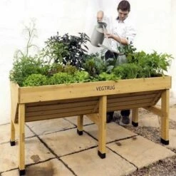 Vegtrug Verhoogde Kweektafel - 180 × 76 × 80 Cm -Tuinadvies vegtrug 180 cm 1484054920 3 600