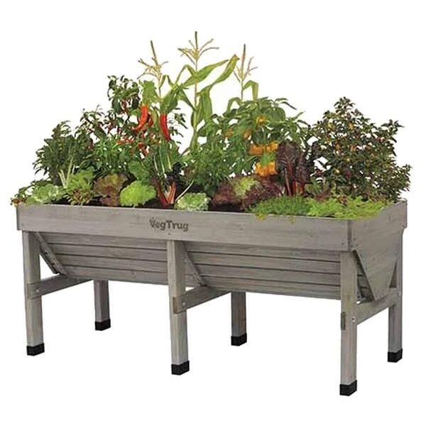 Vegtrug Verhoogde Kweektafel Grijs - 180 × 76 × 80 Cm 3 Vegtrug Verhoogde Kweektafel Grijs - 180 × 76 × 80 Cm