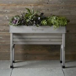 Vegtrug Verhoogde Kweektafel Grijs - 100 × 80 × 80 Cm -Tuinadvies vegtrug grijs 1 m 1517220431 1 600