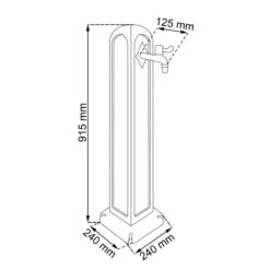 Waterzuil Met Kraan En Aansluiting - Zwart -Tuinadvies waterzuil zwart 1549709948 4 600